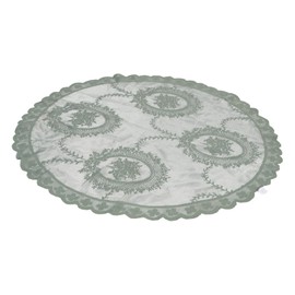 GRIRIW French Chic Vintage Tablecloth Embroidered Lace Pink Tablecloth Decorations Versatile Use Easy to Clean