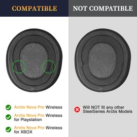 Nova Pro Ear Cushions Replacement Noise Isolation Ear Pads Compatible with Steelseries Arctis Nova Pro Wireless Over-Ear Headphones