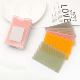 10 Pcs Colorful Magic Bangs Hair Pad, Plastic Paste Posts Square Hair Pad, Hair Fringe Stickers Hair Holder for Hair Styling Cutting Tool Hair Clips and Barrettes