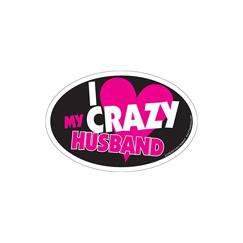 Magnet I (Heart) My Crazy Husband