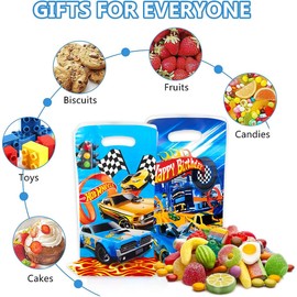 Gift Bags for Children 20 Pieces Racing Truck Treat Bags Cars Party Bags Party Bags Candy Bags Children's Birthday Decorations Cars Theme Gift Racing Car Party for Children