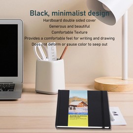 Watercolor Sketchbooks, Watercolor Journal Watercolor Book Acid Paper Double Sided Hardcover Watercolor Paper Block for Mixed Wet Dry Media