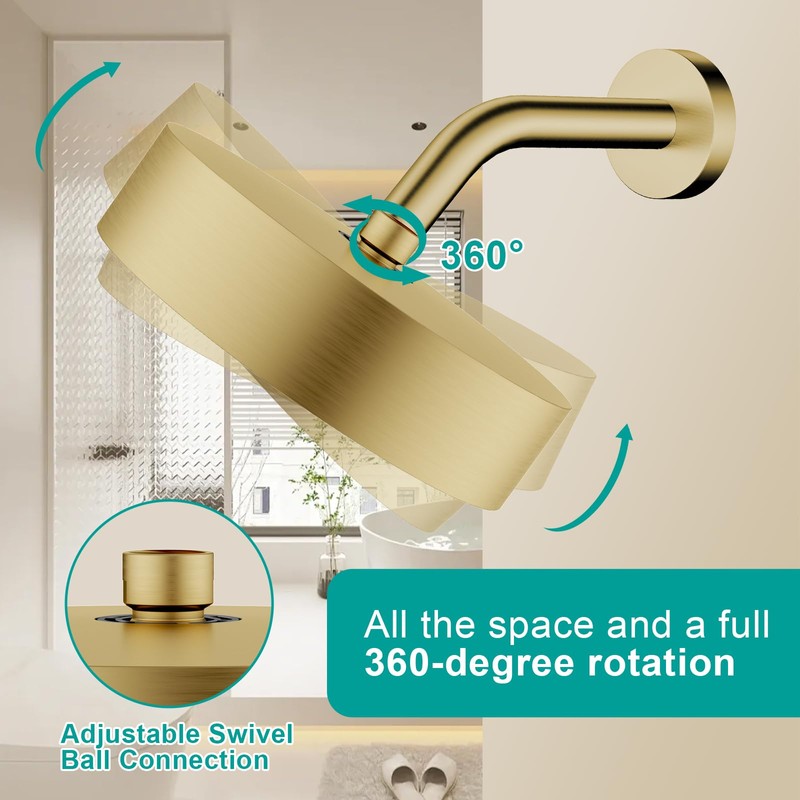 Rainfall Shower Head - 8" Thickened High-Pressure Shower Heads with