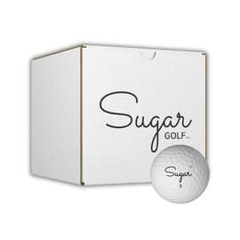 Sugar Golf Pure | 3-Piece Construction | Premium Urethane Cover | White | 8 Golfballs