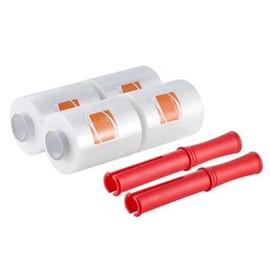 Happybuy Stretch Film, 5 inches x 1000 feet, 4-Pack, 80 Gauge, Industrial Strength & Clear Durable, Heavy Duty Wrap with Handles for Pallet, Shipping & Moving