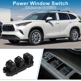 A ABSOPRO Power Window Switch No.840400E040 Front Left Driver Side Window Control Switch for Toyota Highlander 2014-2019 Black