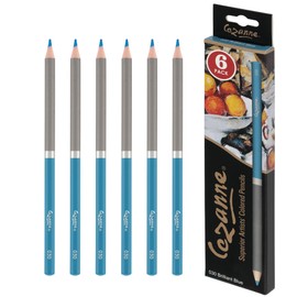 Creative Mark Cezanne Premium Colored Pencils Brilliant Blue 6 Pack - Highly-Pigmented Drawing Pencils - Coloring Pencils for Drawing, Blending, Coloring, and More