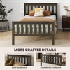 Giantex Wood Twin Bed Frames with Headboard, Mid Century Platform