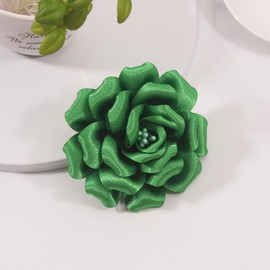 Merdia Camellia Flower Brooches and Pins for Women | Hat Pins for Women | Flower Brooches for Women | Floral Brooch Pins for Women Fashion | Hair Accessories for Women | Brooches for Weddings |-(Green)-