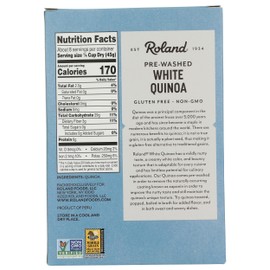 Roland Foods White Quinoa, Pre-washed, Specialty Imported Food, 12-Ounce
