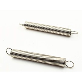 LUOYIMAO 67mm x 10mm x 1.1mm Metal Dual Hook Tension Spring Gray 10pcs