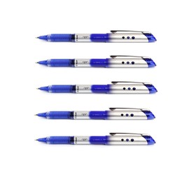 Pilot V Ball Grip Rollerball Pens Medium 0.7mm tip Blue Ink (Pack of 6) Supplied Loose …