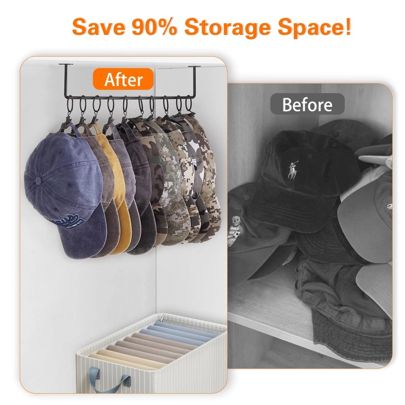 Viklluyr Hat Rack For Baseball Cap Hat Storage With 20