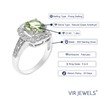 Vir Jewels 1 cttw 7MM Green Amethyst Ring .925 Sterling
