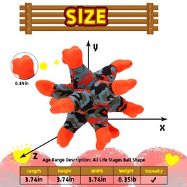 Qonline Dog Chew Squeaky Toys, Dog Teeth Cleaning Toy, Tug of War, Stuffed Jack Bone Toy with Squeakers, Durable Interactive Toy for Small Medium Large Dogs,Red