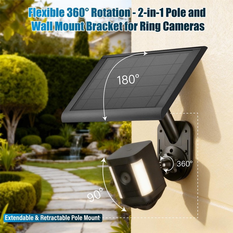 2-in-1 Wall and Pole Mount for Ring Cameras | Compatible