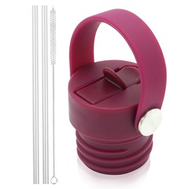 KuLM Outdoors New! Straw Lid for Standard Mouth Bottles (Magenta)