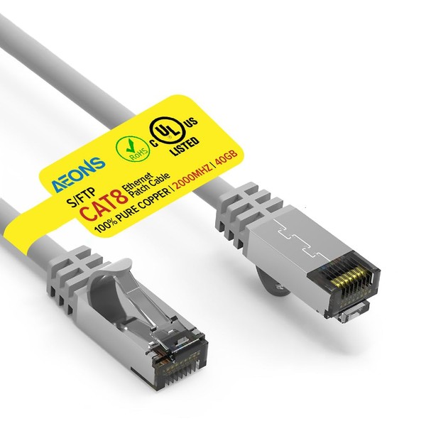 AEONS Cat 8 Shielded Ethernet Cable 10 ft High Speed
