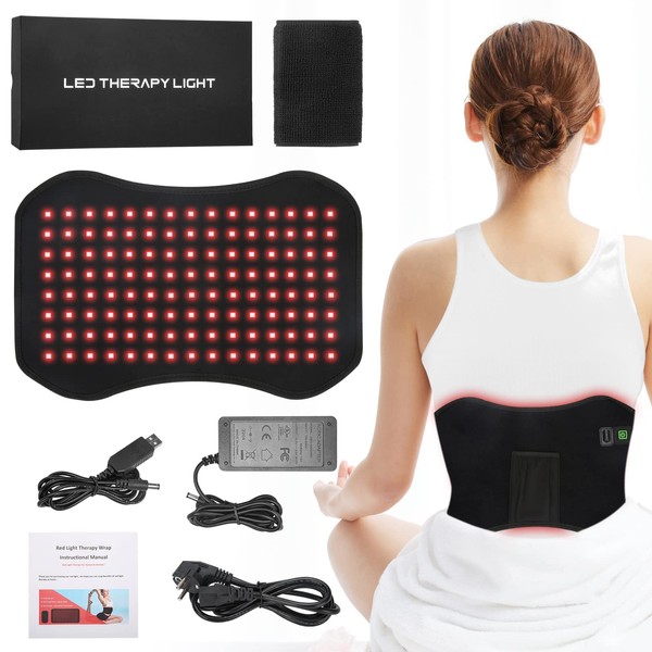 Red Light Therapy Belt, Infrared Light Therapy Wrap Red Light Therapy for Body Pain Relief Skin with Timer,LED Flexible Wearable Pads for Tissue Repair, Resolve Inflammation, Relieve Joint & Back Pain