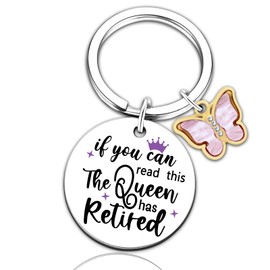 UVIBEW Retirement Gifts For Women Keychains Stocking Stuffers Funny Gifts For Coworks Retirement Farewell Gift For Boss Lady Colleague Nurse Mom Teacher Friends Christmas Presents For Women