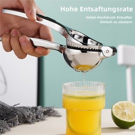 Lemon Squeezer - Stainless Steel Citrus Squeezer, Lime Squeezer, Heavy Duty Handhelp Juicer for Lemon, Metal Hand Press Citrus Juicer, Lime Squeezer Bar Tool, Manual Citrus Press