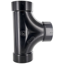 GENOVA 81644 4" ABS 2-Way CLEANOUT TEE, 4"