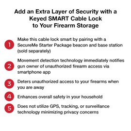 Keyed Smart Gun Cable Lock Add-On Expands Coverage for The SecureMe by Regal Firearm Movement Detection and Notification System