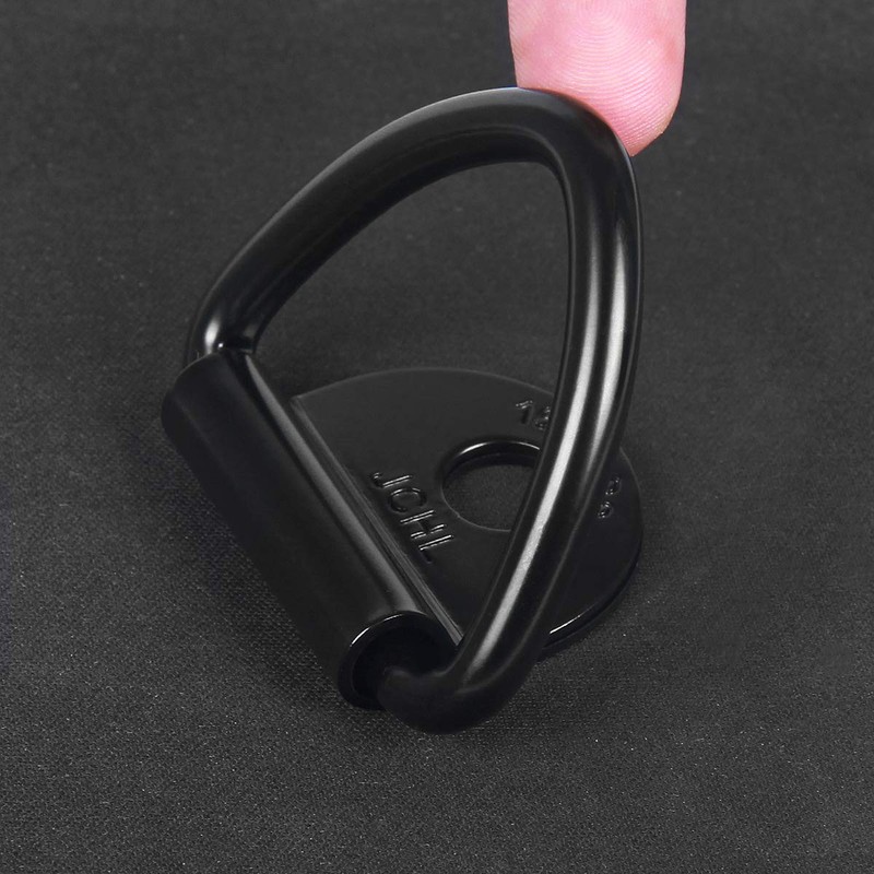 JCHL Cargo Tie-Down Anchors, 4PCS 2" Black Steel V-Ring Bolt