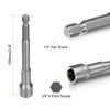 sourcing map 3pcs Hex Nut Driver Drills Bit 3/8" 6-Point