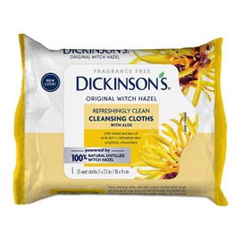 Witch Hazel Cleansing Clo Size 25ct Dickinson'T Original Witch Hazel Cleansing Cloths 25ct (Pack of 3)