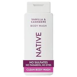 Native Body Wash Contains Naturally Derived Ingredients | For Women & Men, Sulfate, Paraben, & Dye Free Leaving Skin Soft and Hydrated |Vanilla & Cashmere 18 oz