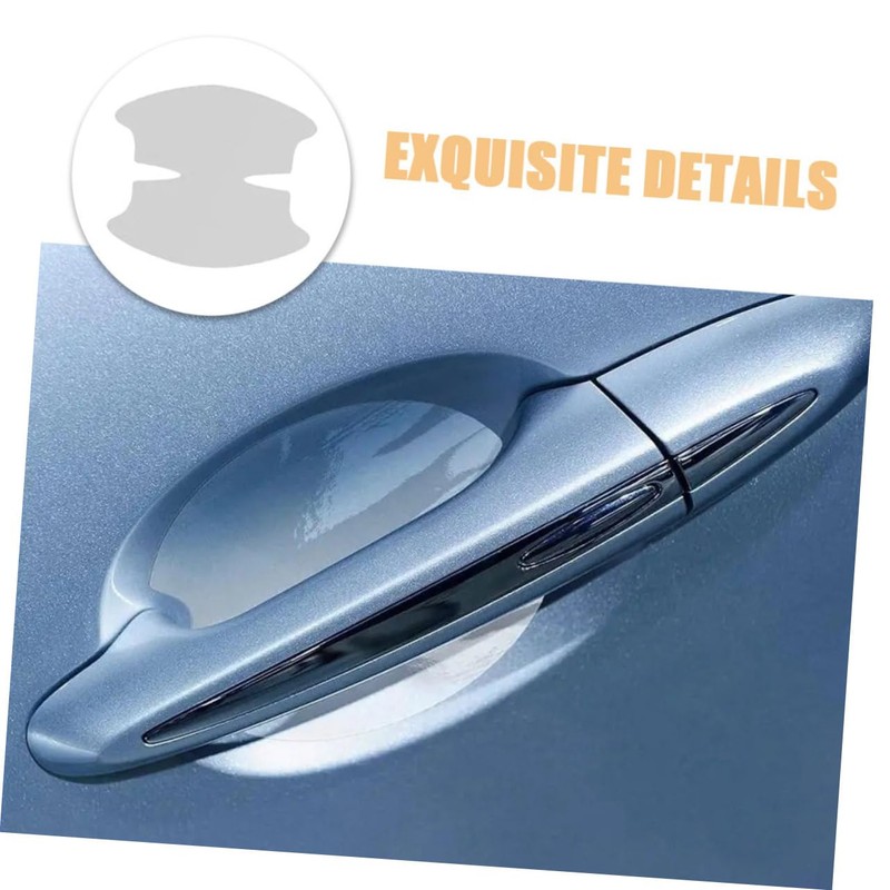 BUGUUYO 4pcs Car Door Handle Protector Film Transparent Door Handle