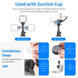 NEEWER Videokonferenz Licht Beleuchtungsset, Tischleuchte mit Stativ, Saugnapf und Farbfilter, für Laptop Computer, Webcam, Fernarbeit, Zoom Konferenzen, Streaming, Videoaufnahmen, Selfie Makeup, SL12