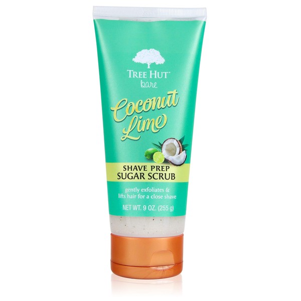 Tree Hut bare Shave Prep Sugar Scrub, 9oz, Essentials for Soft, Smooth, Bare Skin
