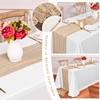 Gtiametor 24 Pack Beige Cheesecloth Table Runner,10FT Boho Gauze Table