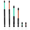 6 Pcs PZ2/PH2 High Magnetic Drill Bit Set, 25L 90L