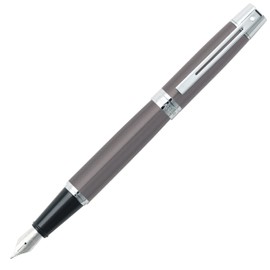 Sheaffer 300, Metallic Grey, Chrome Plate Trim, Fountain Pen: Medium Nib (E0932953) by Sheaffer