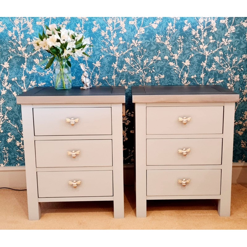 Brass bee 2 x Silver Solid Drawer Knob Handles |