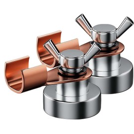2Pcs Magnetic Welding Ground Clamp Support Ground Clamp Tools Welder Magnet Clamps fit For Metal Welding Tables Poles Railings