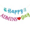 Firefairy Happy Admins Day Banner, Pre-strung Admins Day Party Decor,