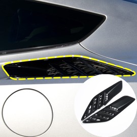 Sekhyna Rear Side Body Vent Cover Trim ABS 2PCS Compatible with Corvette C7 Stingray 2014-2019 Body Rear Side Window Lower Panel Air Vent Cover Trim (Matte Black)
