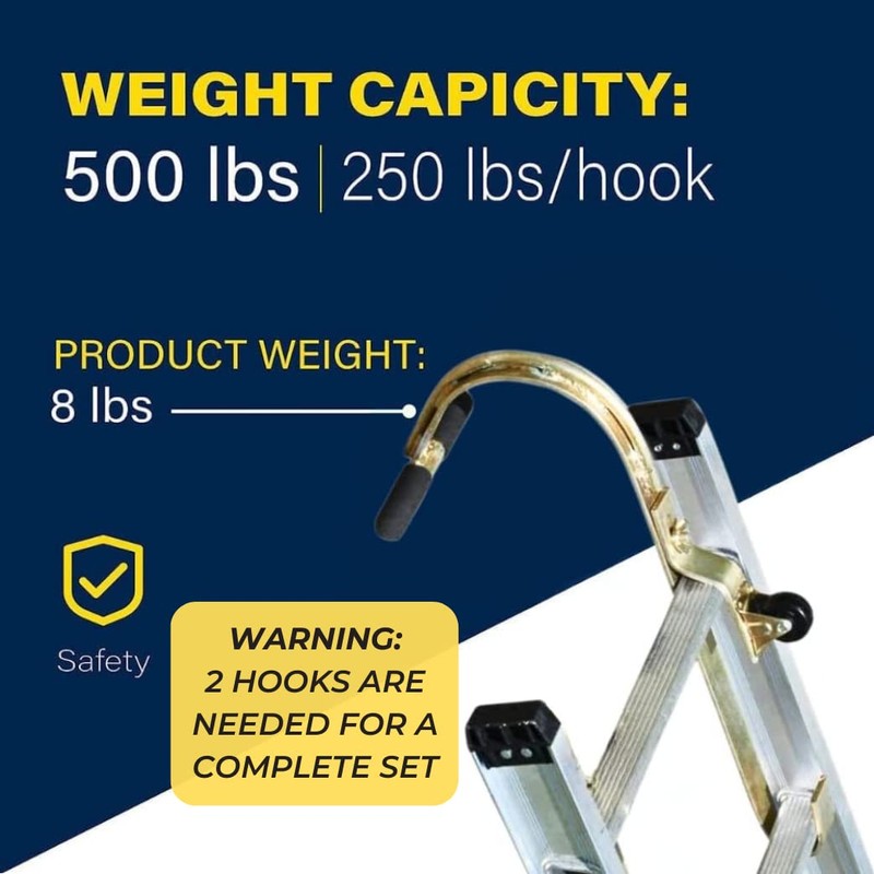 Tie Down 1 Single Zinc Plated Steel Ladder Roof Hook