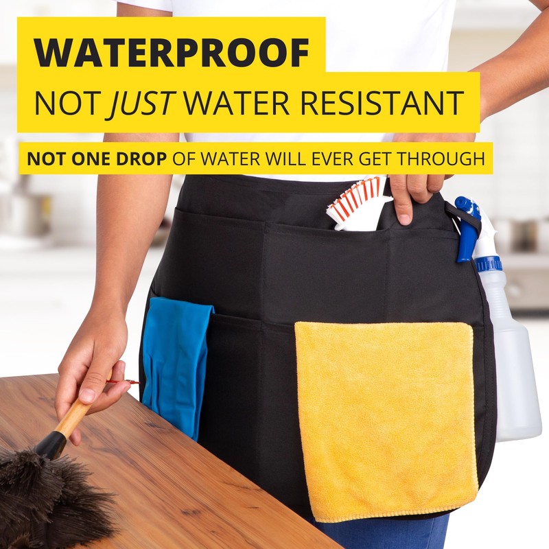 SupplyMaid 7-Pocket Waterproof Professional Cleaning Apron