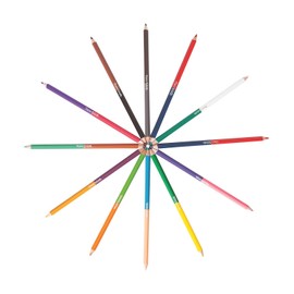 Paper Mate Dual-Ended Wood Colored Pencils, Break-Resistant, Pre-Sharpened, Assorted, Pack of 12