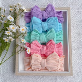 6 Bandas para el Pelo para Bebés, Diadema para Bebés, Diadema para Recién Nacidos, Accesorios Elásticos de Nailon para el Cabello Infantil para Bebés Pequeños