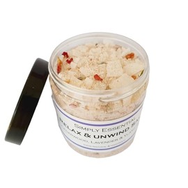 Simply Essential Relax & Undwind Bath Salts Soak with Cedarwood, Lavender & Ylang ylang 250g