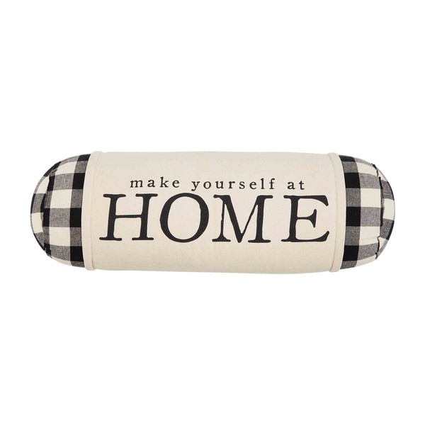 Mud Pie Bolster Home Wrap Bolter Pillow, Black