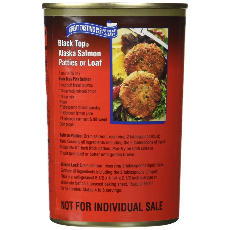 Black Top Premium Wild Alaska Pink Salmon, 14.75 Ounce (Pack