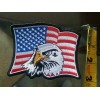 BALD EAGLE AMERICAN FLAG PATCH USA PATRIOTIC applique embroidered iron-on