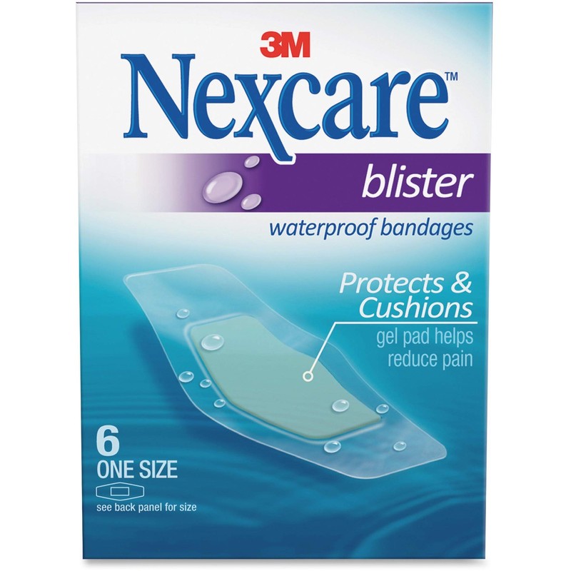 Nexcare Blister Waterproof Bandages, 1 1/16" x 2 1/4, Clear,